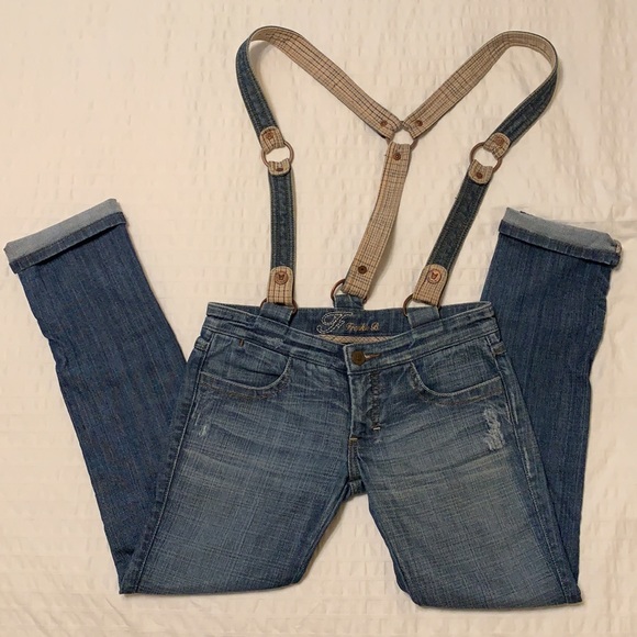 Frankie B hipster suspender jeans Y2K - Picture 6 of 12